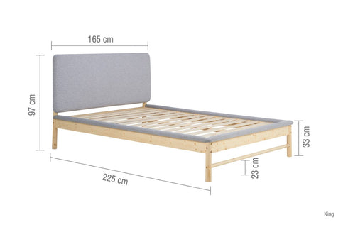 Ezra Bed Grey & Oak